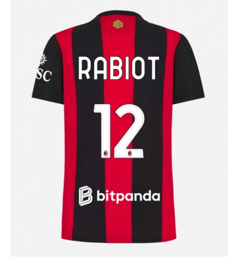 AC Milan Adrien Rabiot #12 Kotipaita Naisten 2026-27 Lyhythihainen AC Milan Adrien Rabiot #12 Kotipaita Naisten 2026-27 Lyhythihainen